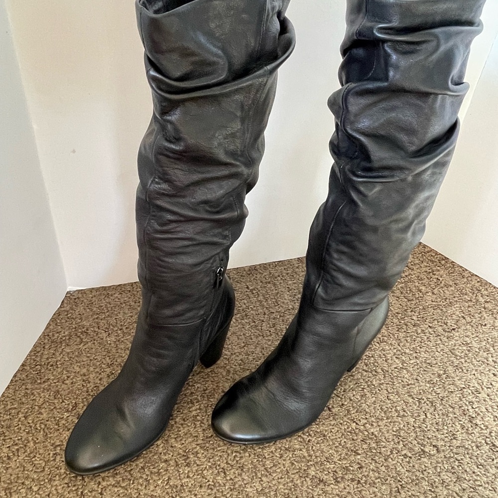 Ecco Black Over the Knee Boots